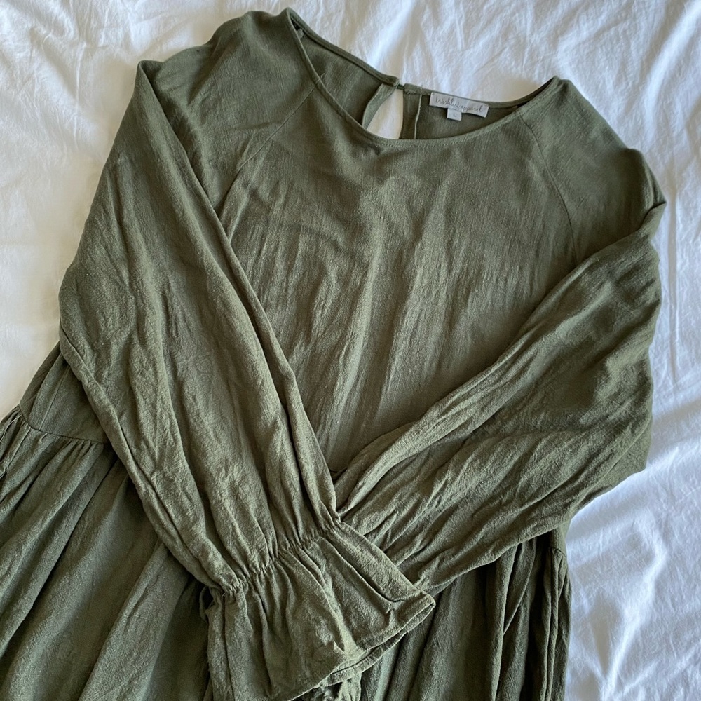 Green Dress with Keyhole Back